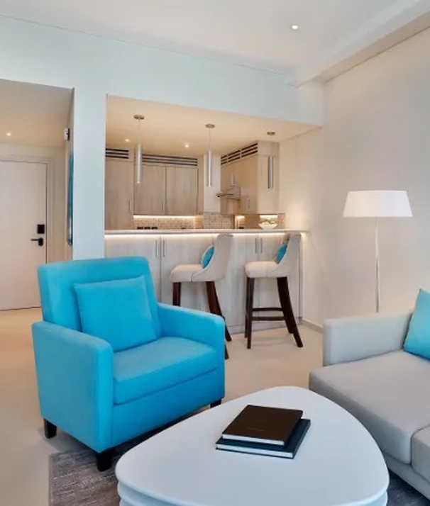 Superior One Bedroom Sea View Apartment interior sofa area