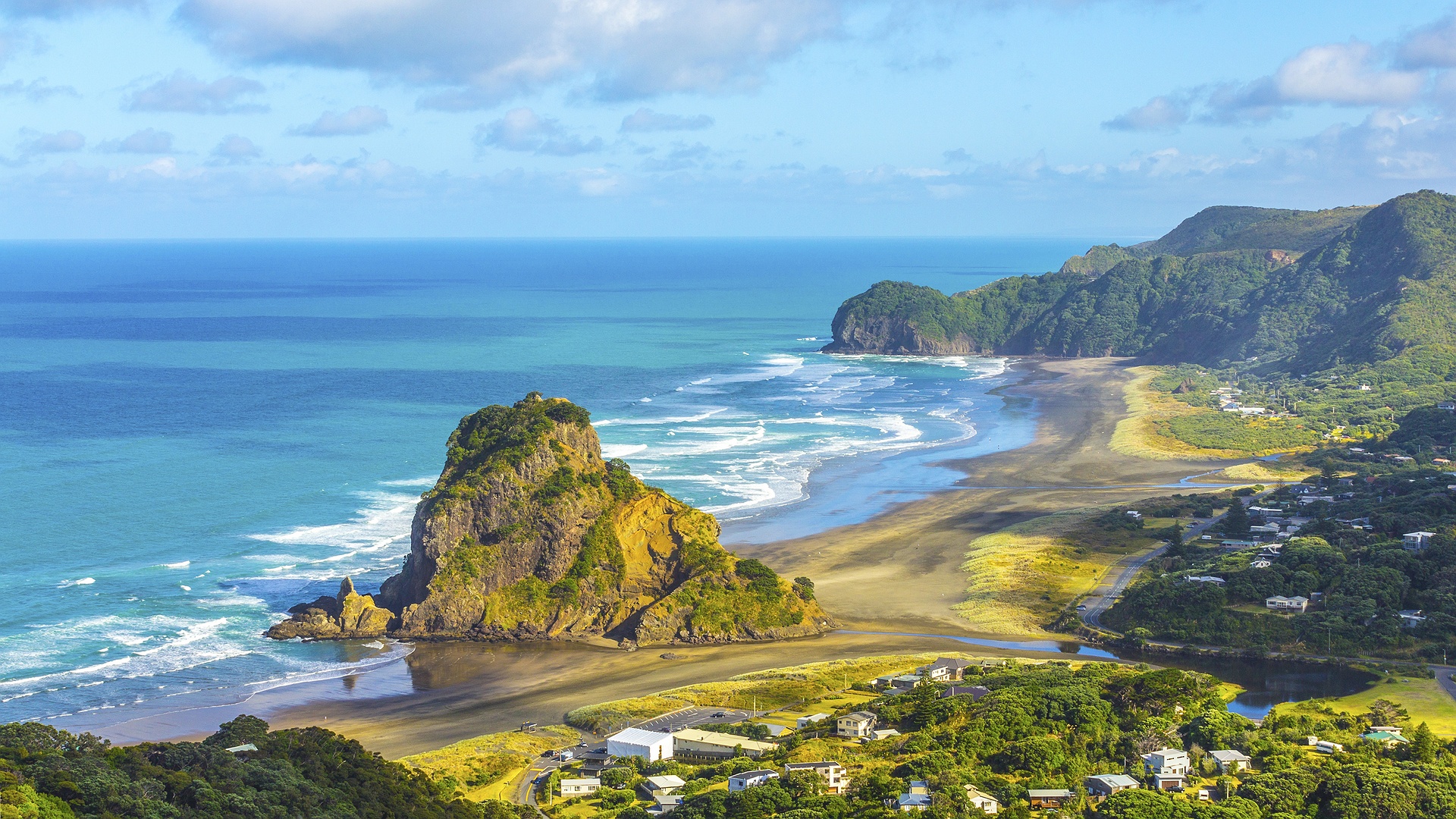 Lion Rock at Piha Beach in New Zealand