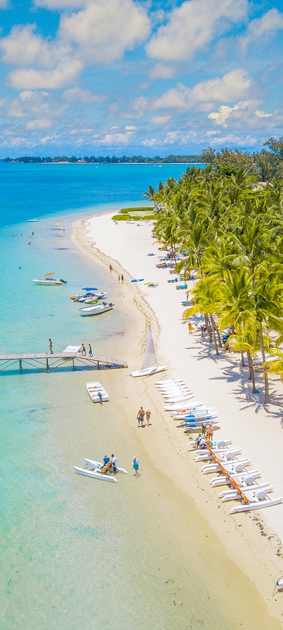 Le Morne brabant island in Mauritius