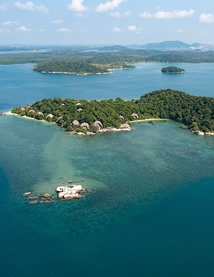 Cempedak Private Island aerial view