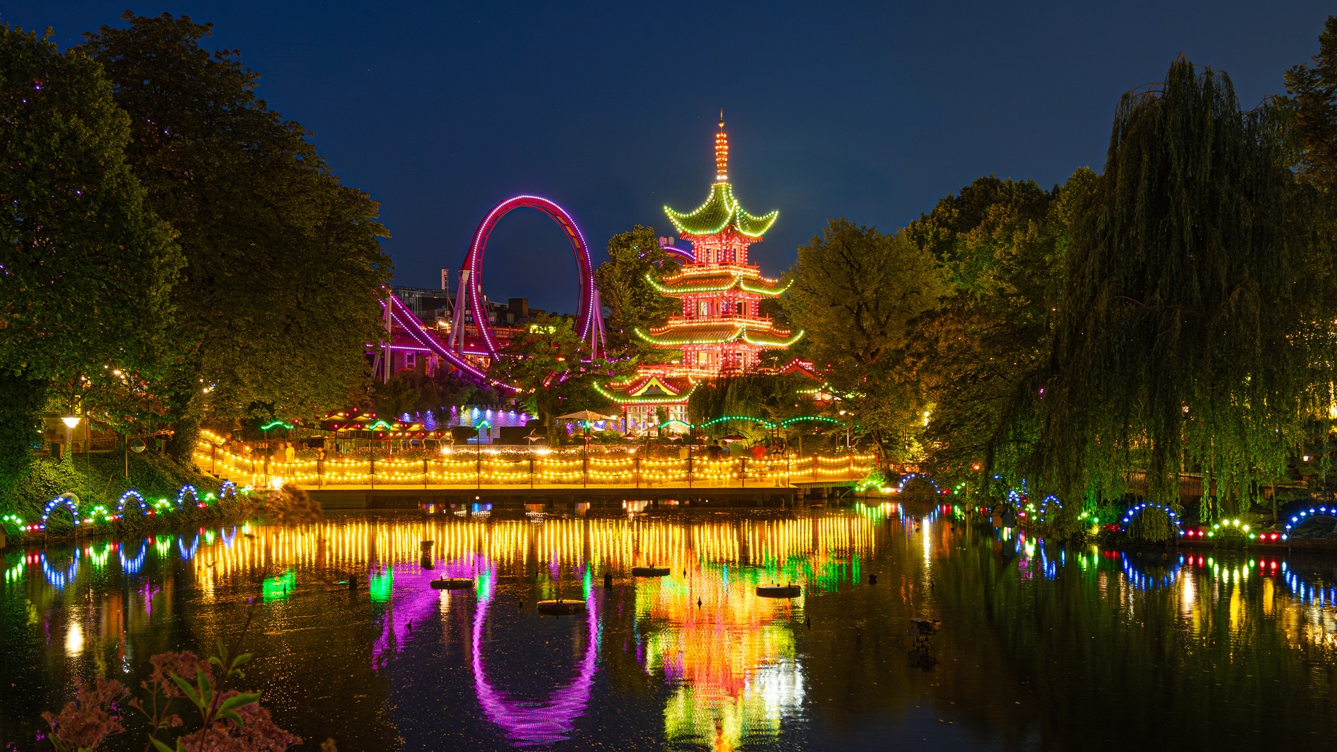 Tivoli Gardens in Copenhagen, Denmark