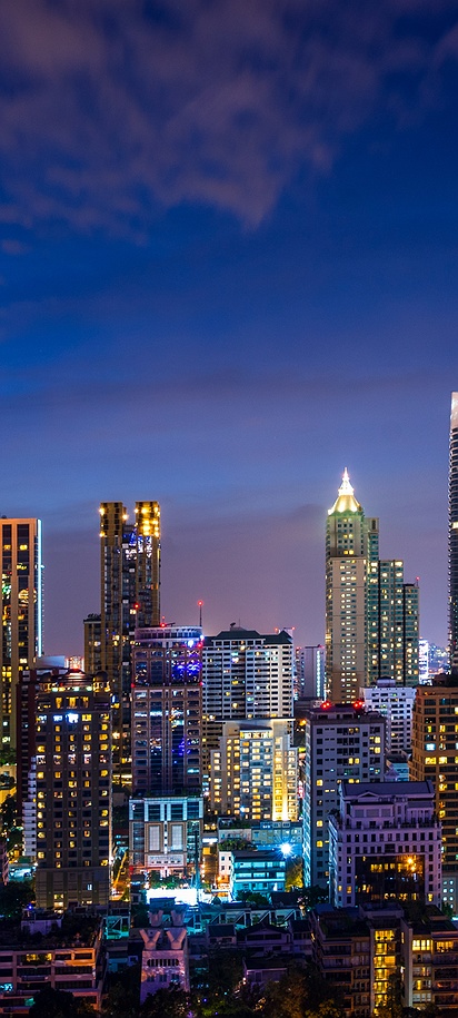 Cityscape Bangkok night view