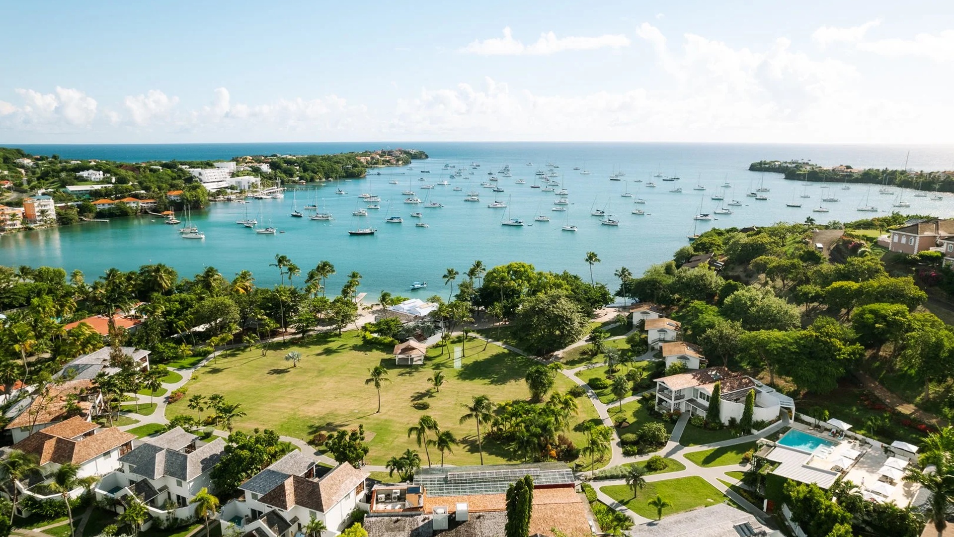 Calabash Hotel in Grenada aerial view