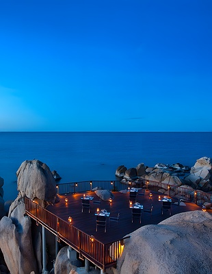 Silavadee Pool Spa Resort located on the cliffs of Koh Samui, Thailand. 