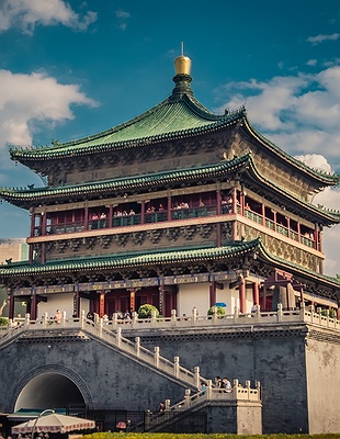 Bell Tower of Xi'an in China