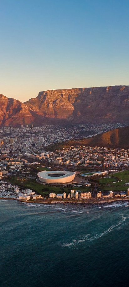 aerial view of Cape Town