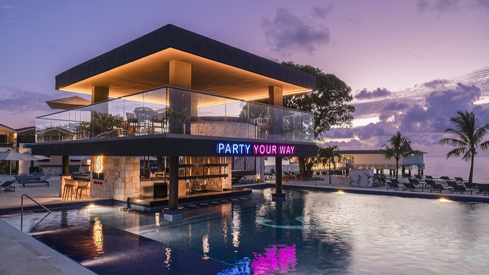 Royalton CHIC Antigua party area