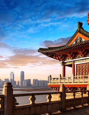 the Sanxian Mountain Scenic Area in Penglai, Yantai, Shandong, China