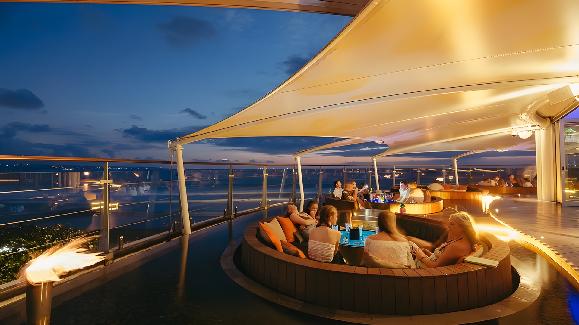 Double-Six Rooftop Sunset Bar in Seminyak, Bali