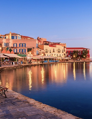 Venetian Harbor in Chania Crete, Greece