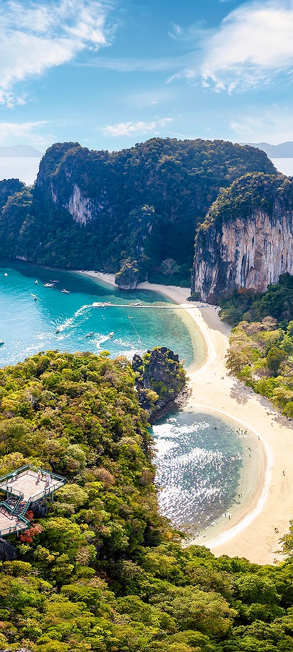 aerial view of Railay Beach