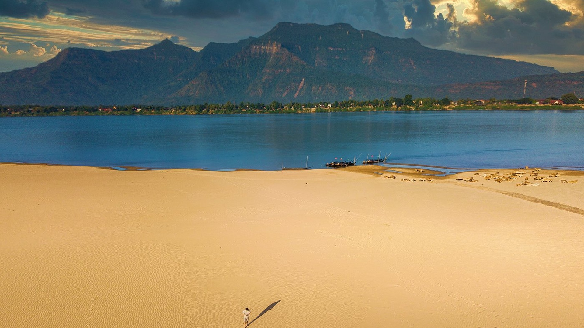 view from La Folie Lodge located on Don Daeng Island in Southern Laos