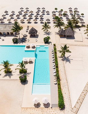 Aerial view at GOLD Zanzibar beach house and spa