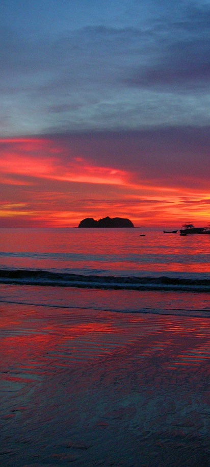 Sunset view of Northern Pacific coast