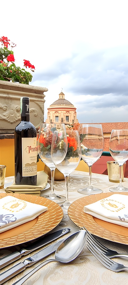 a dining moment at Restaurante El Mirador in Bogotá, Colombia