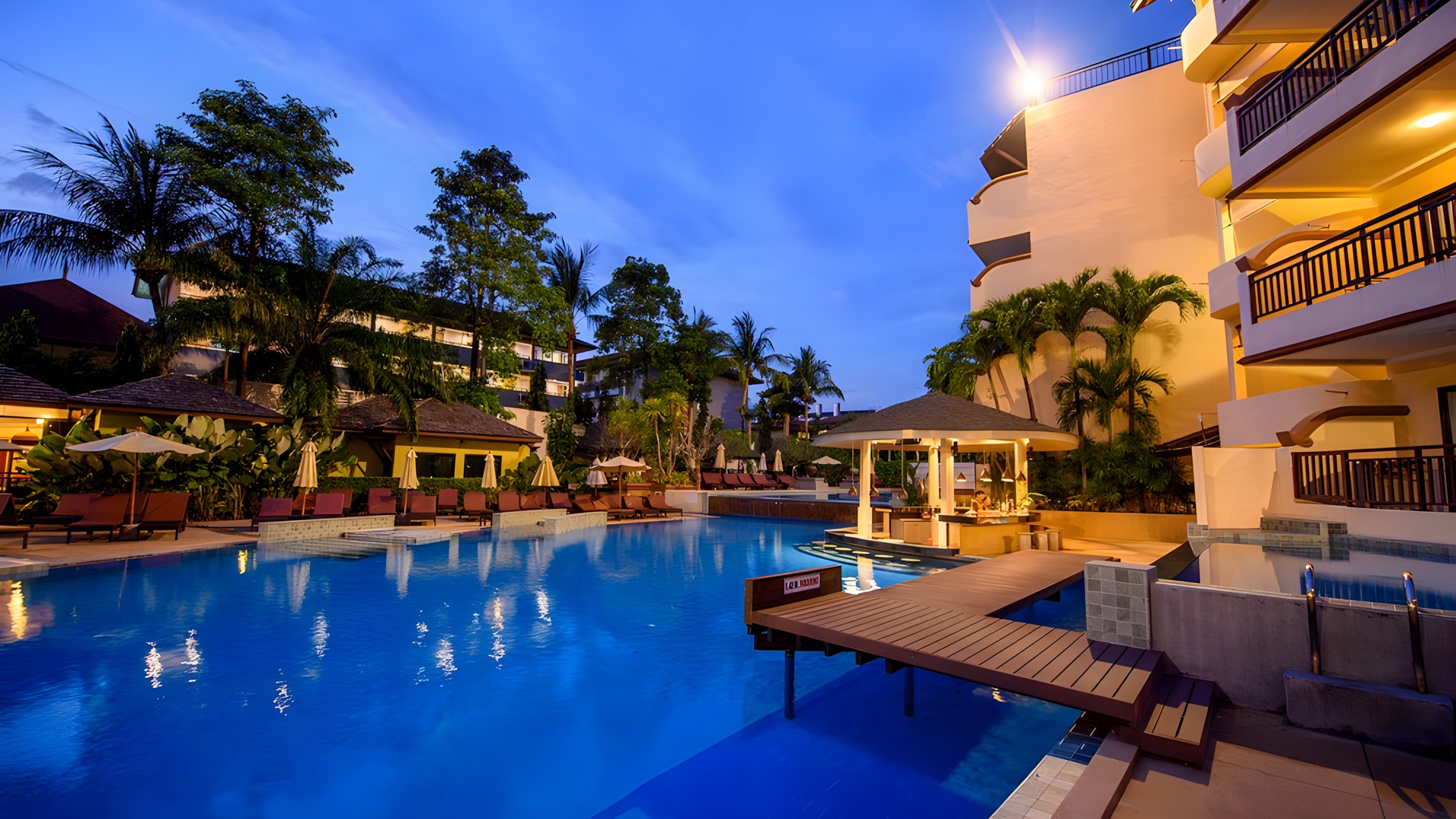 the Krabi La Playa Resort in Thailand, featuring its outdoor swimming pool area