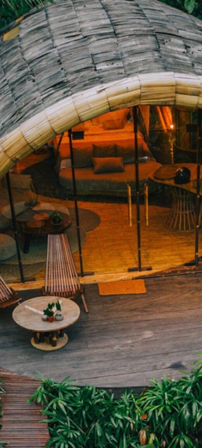 Hideout Cocoon, bamboo structure in Bali