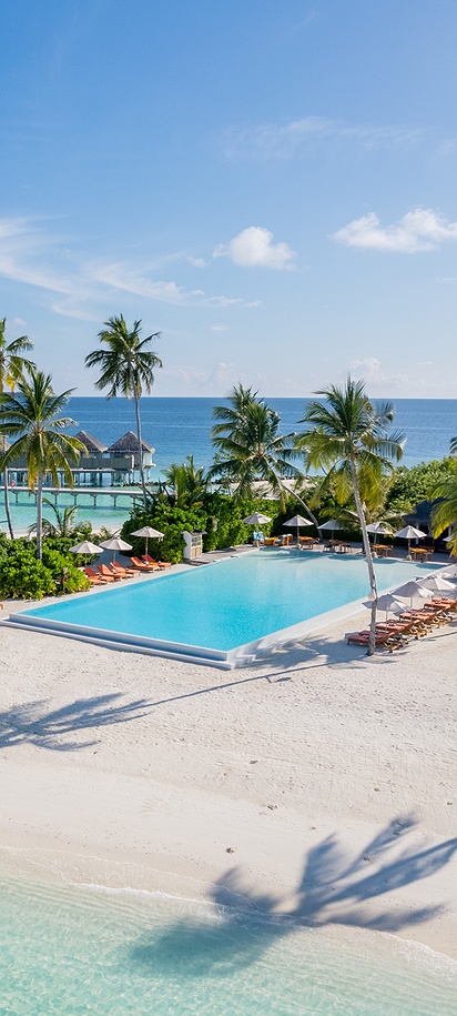 Pool at Sun Siyam Iru Veli resort, Maldives
