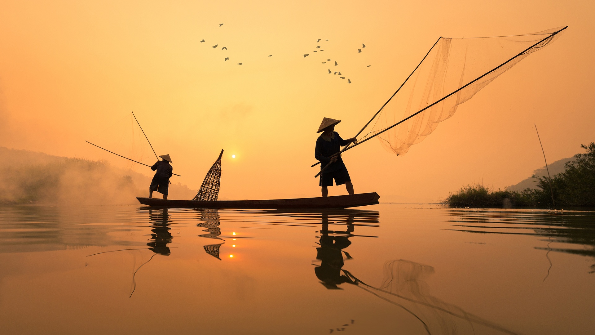 Traditional fishing in Vietnam