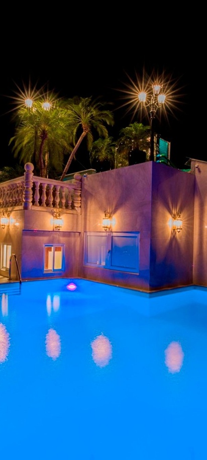 the rooftop swimming pool area at the Champton Hanoi Hotel (formerly The Light Hotel) in Hanoi, Vietnam