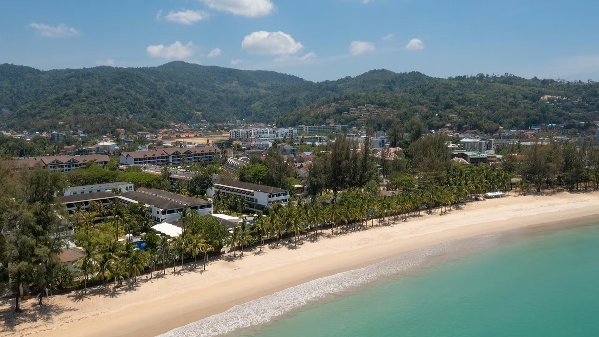 a scenic view of Kamala Beach in Phuket, Thailand