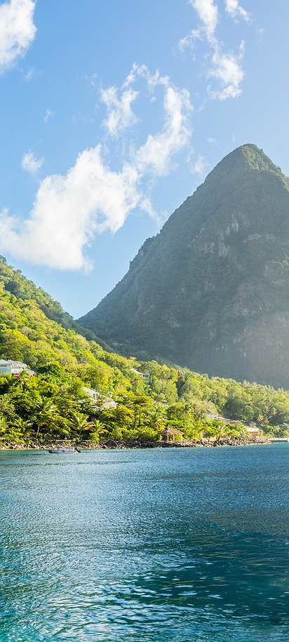 coast of the Caribbean island of St. Lucia