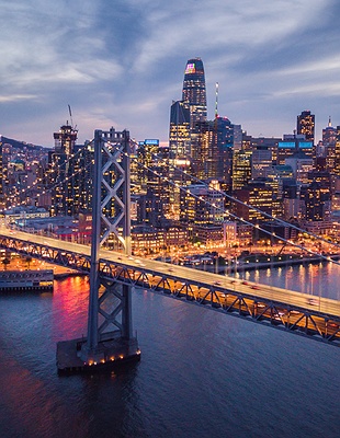 San Francisco skyline at dusk