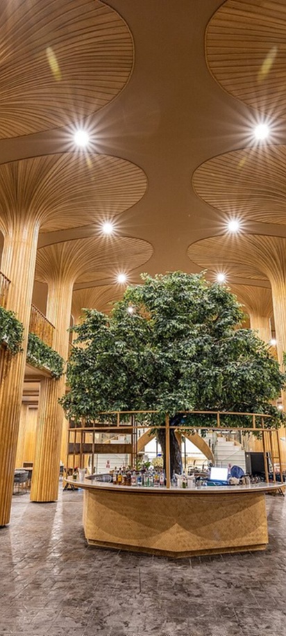 the lobby of the Phuket Emerald Beach Resort located in Karon Beach, Thailand