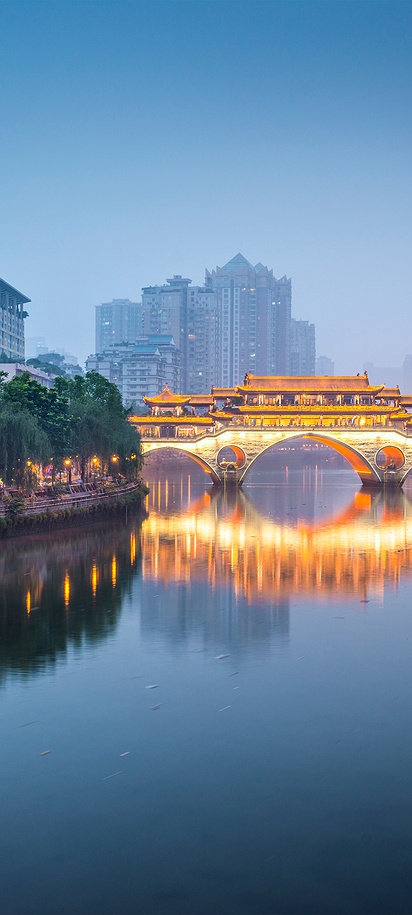 the Jin River in Chengdu, China