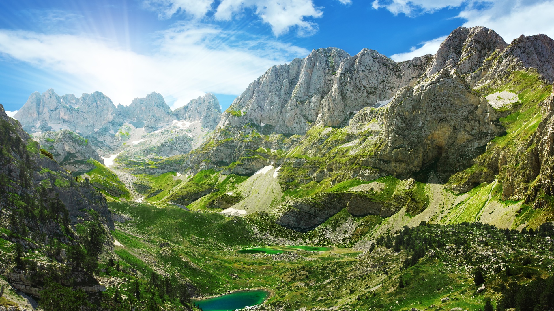 Albanian Alps mountain view