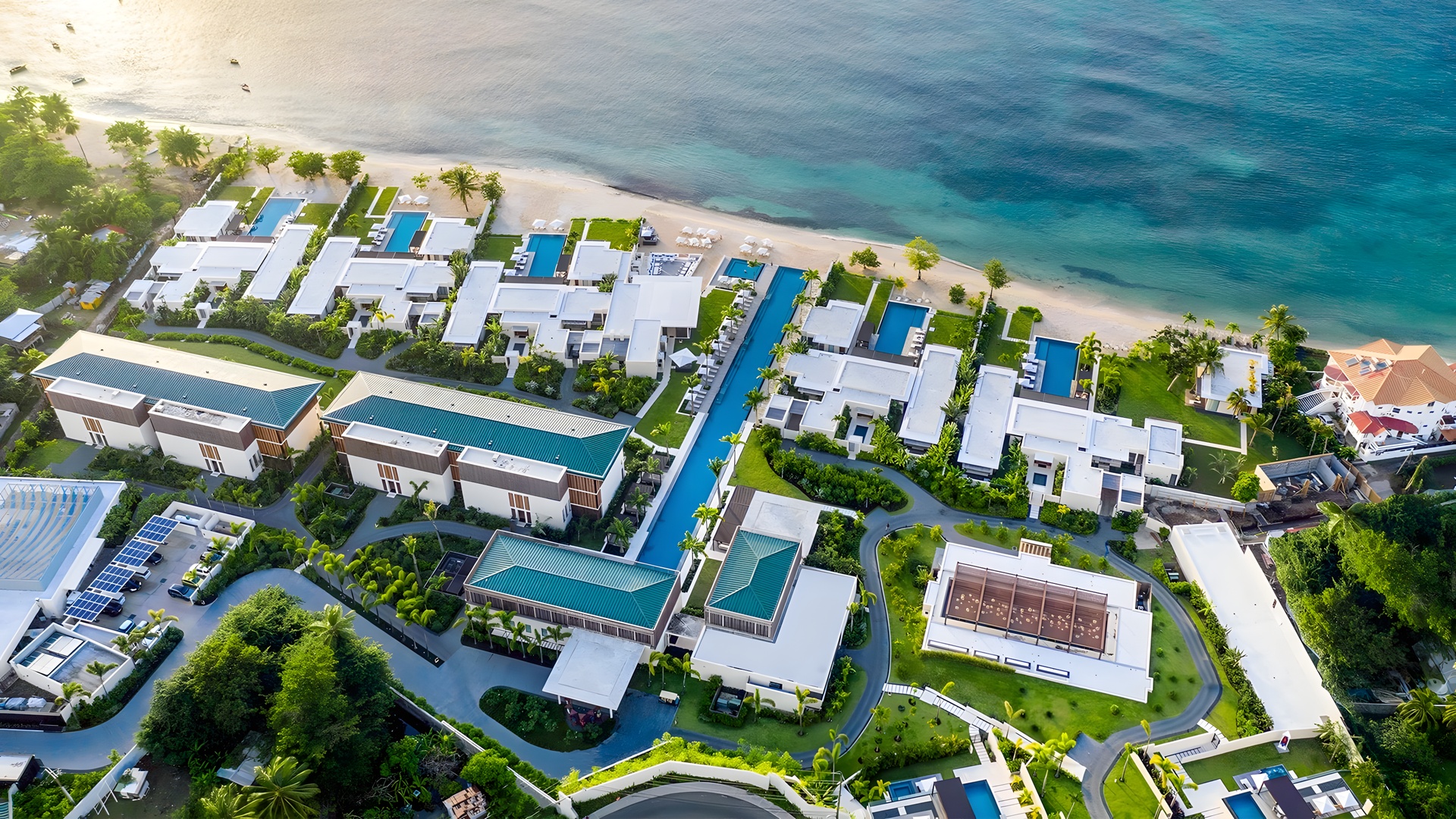 Silversands Grand Anse resort in Grenada aerial view