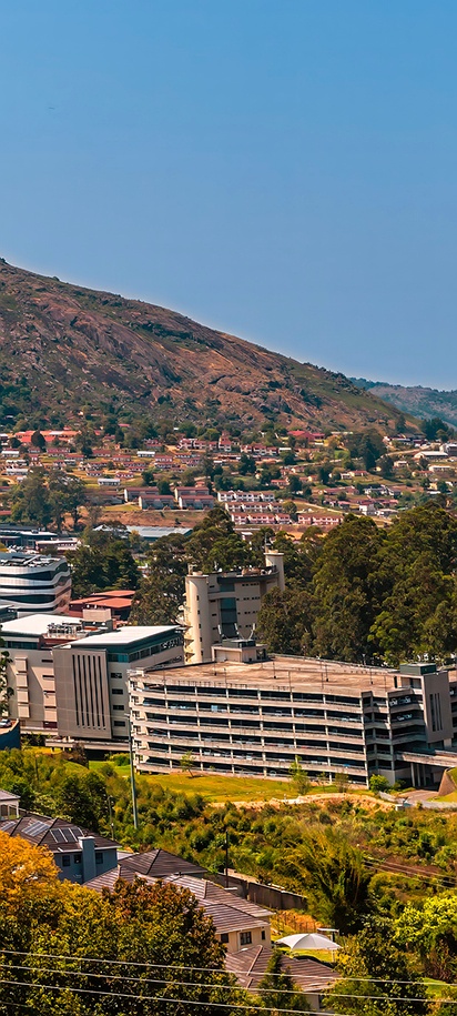 view over Mbabane, the capital city of Eswatini