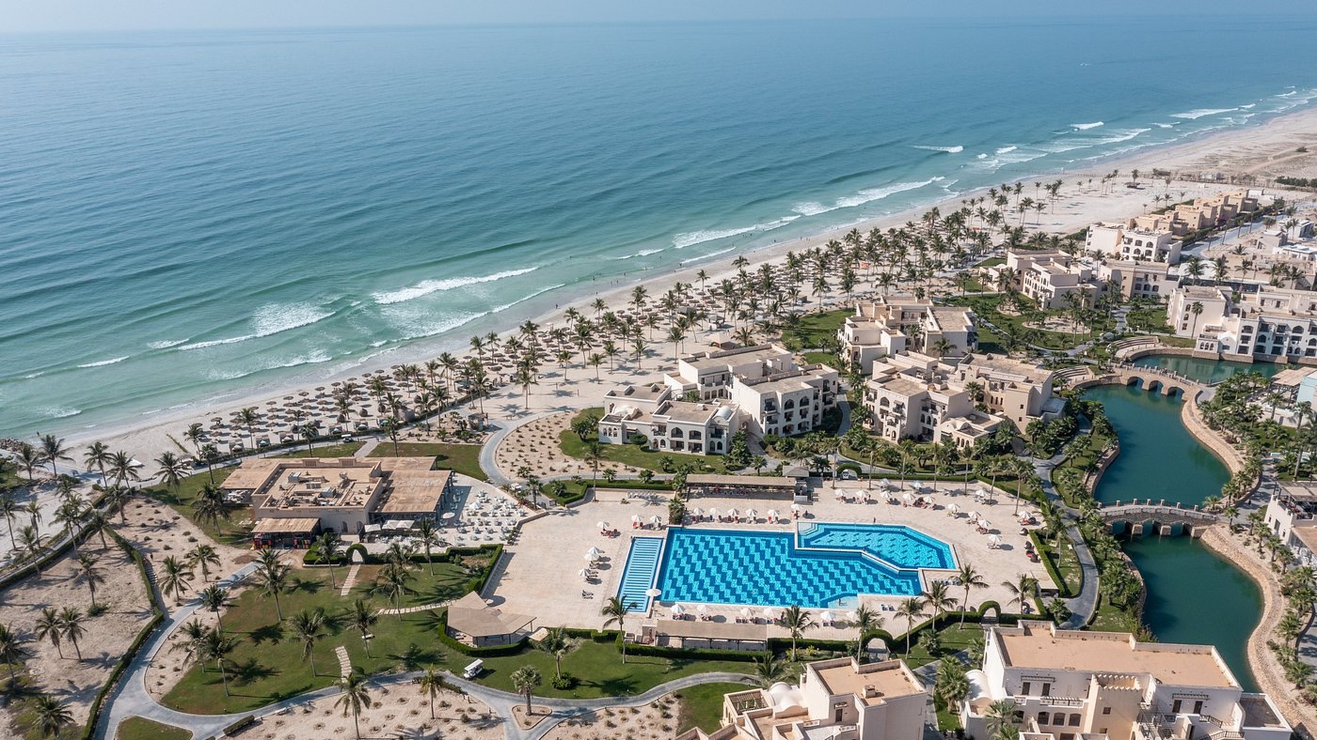 aerial view of the Salalah Rotana Resort in Salalah, Oman