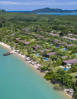 an aerial view of the Barceló Coconut Island resort