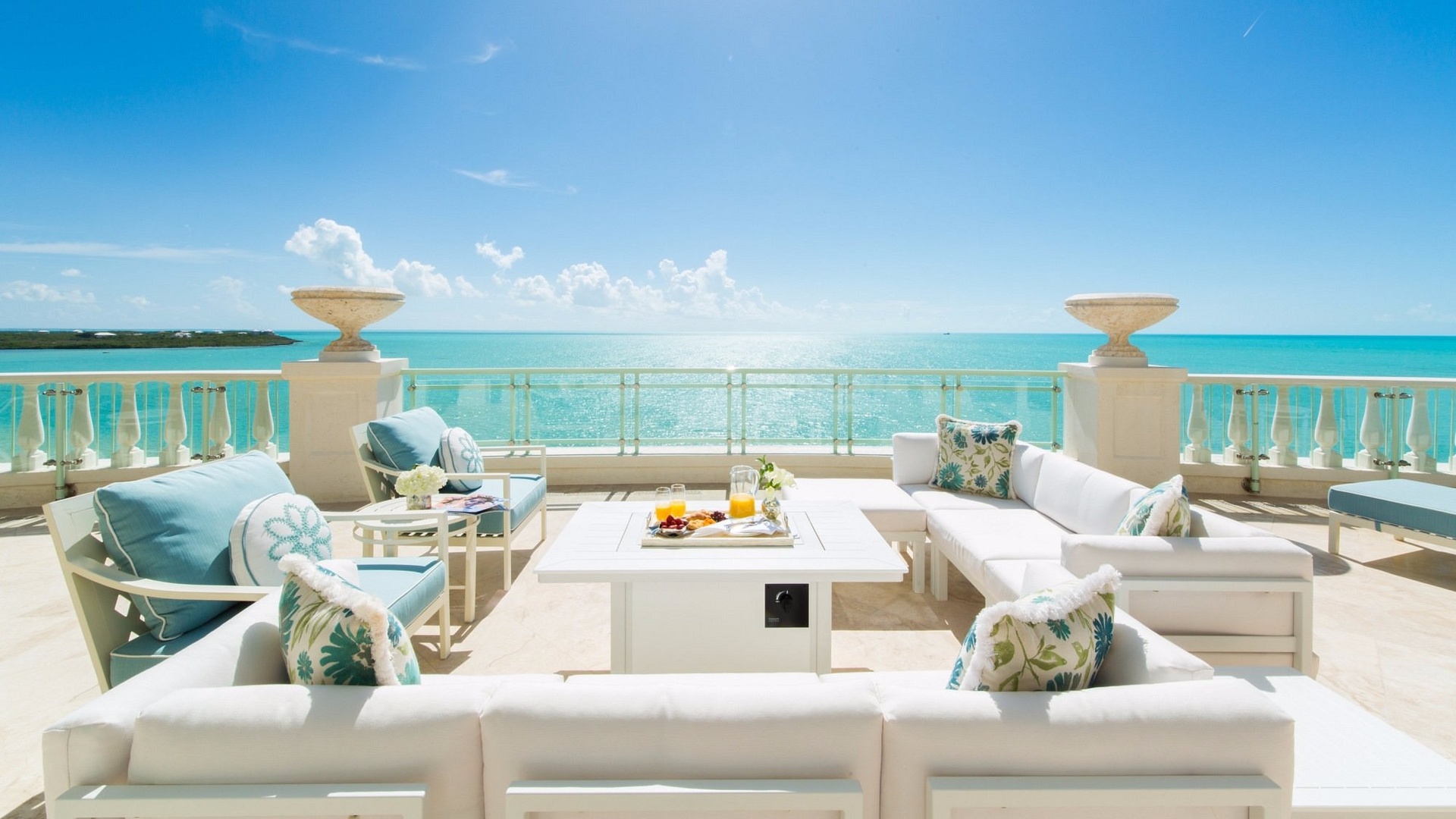 Outdoor lounge area The Shore Club Turks and Caicos