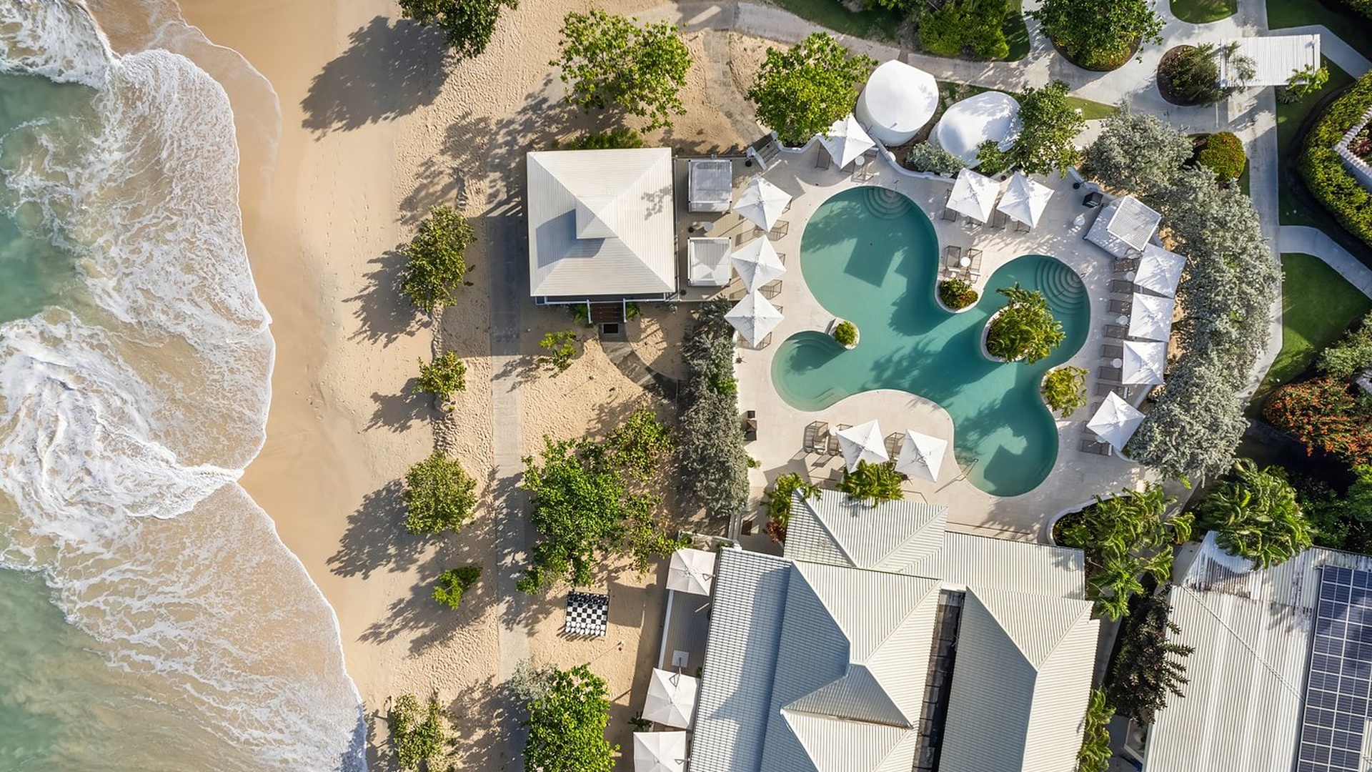 aerial view of the Spice Island Beach Resort in Grenada