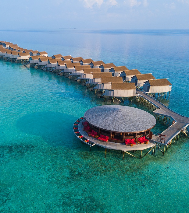 Centara Ras Fushi Resort & Spa Maldives aerial view
