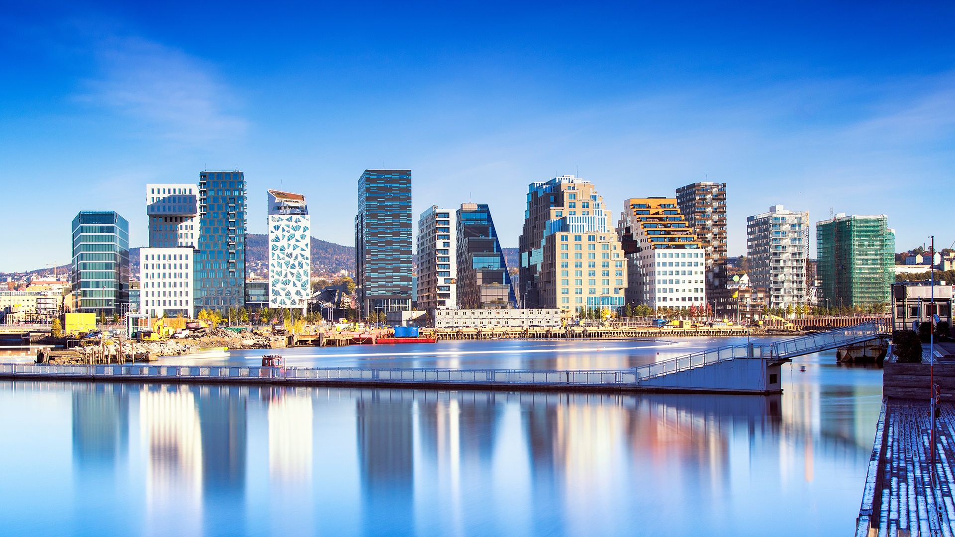 modern skyline of Oslo, Norway