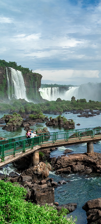 a scenic viewpoint at Iguazu Falls