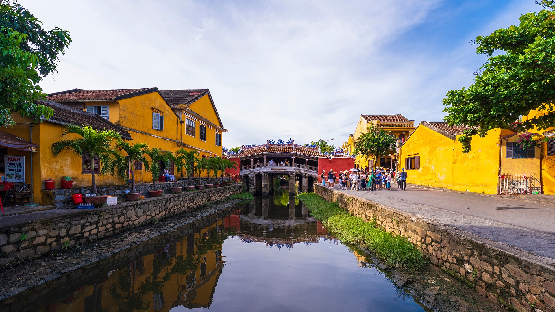  the historic Japanese Covered Bridge in the ancient town of Hoi An, Vietnam