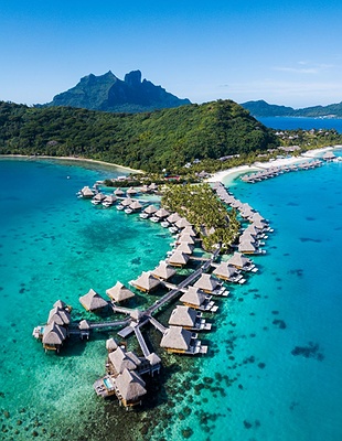 Conrad Bora Bora Nui resort aerial view