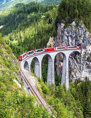 Landwasser Viaduct in Switzerland