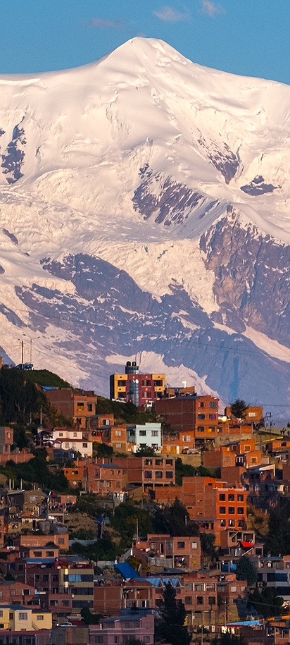 a panorama of the city of La Paz, Bolivia