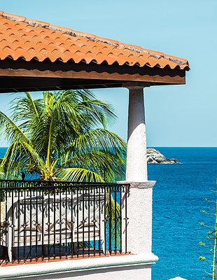 an aerial view of the Cap Maison Resort & Spa located in St. Lucia