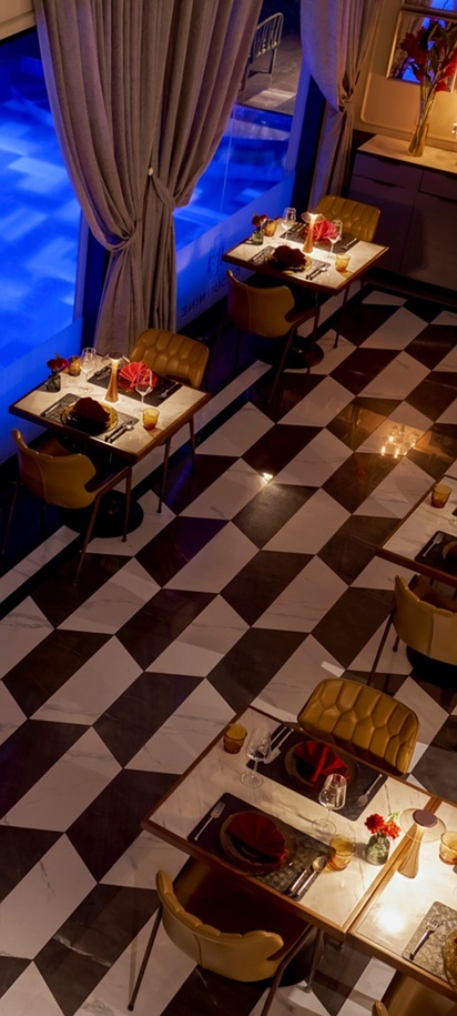 stylish restaurant or bar
