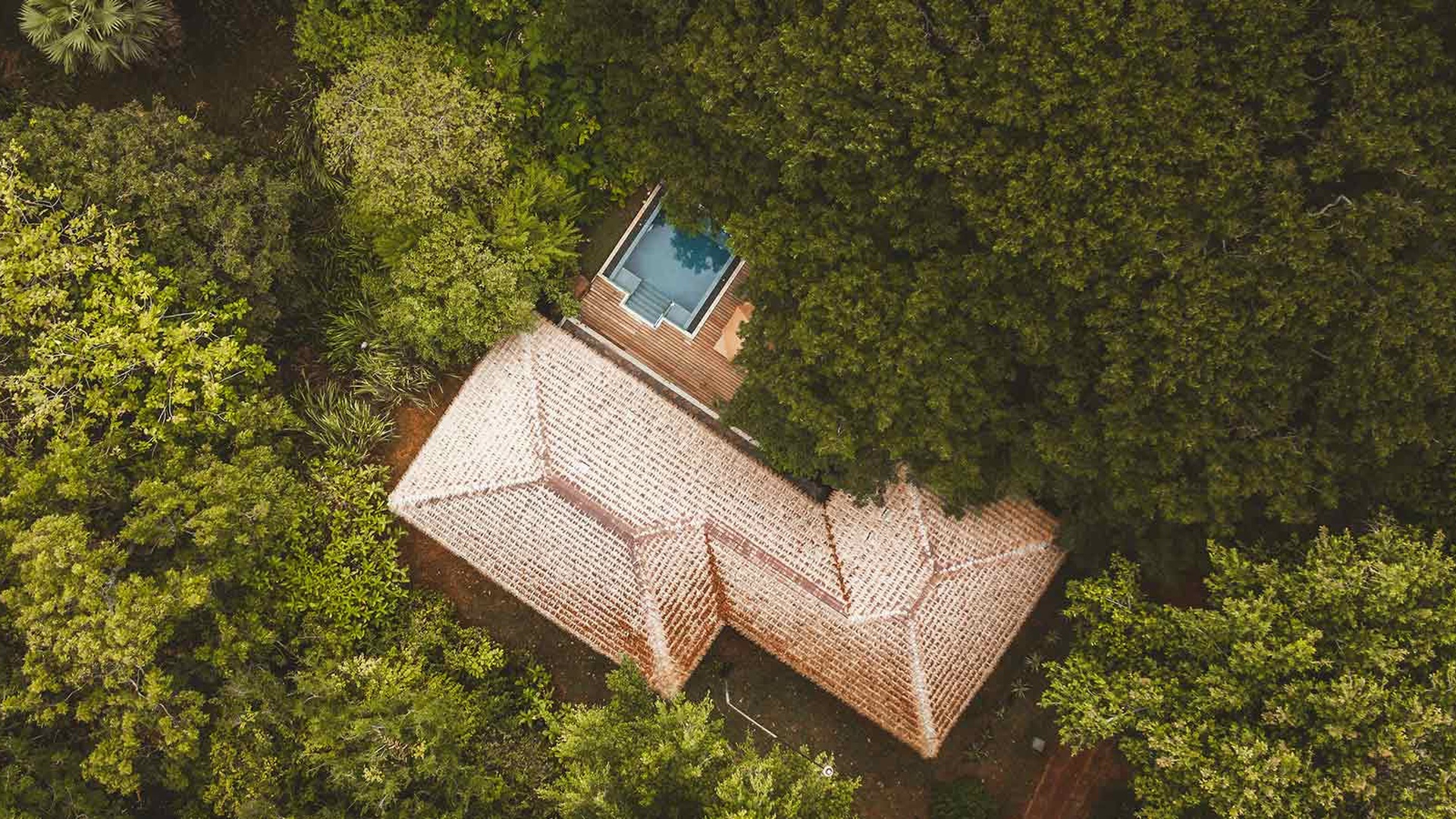 a luxury villa with a private plunge pool nestled in lush woodland at the Uga Ulagalla resort in Anuradhapura, Sri Lanka