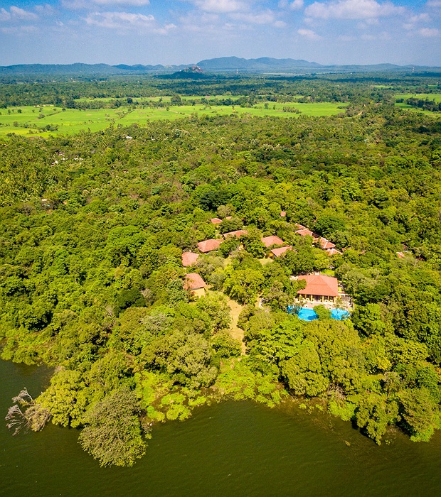Amaya lake Dambulla aerial view