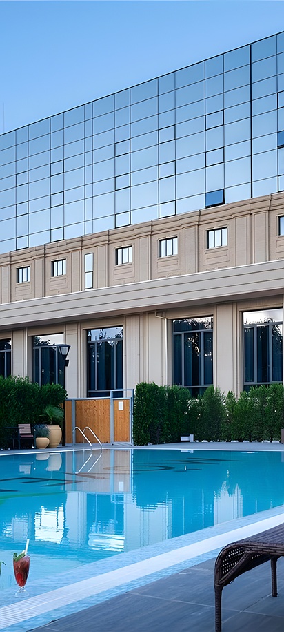 This is the Mövenpick Samarkand, a luxury 5-star hotel located in the heart of Samarkand, Uzbekistan