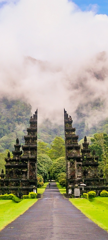 the iconic Handara Gate in Bali, Indonesia, a popular spot for photography