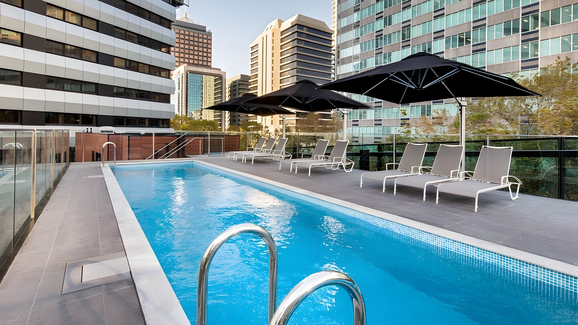 the rooftop pool at the Vibe Hotel North Sydney